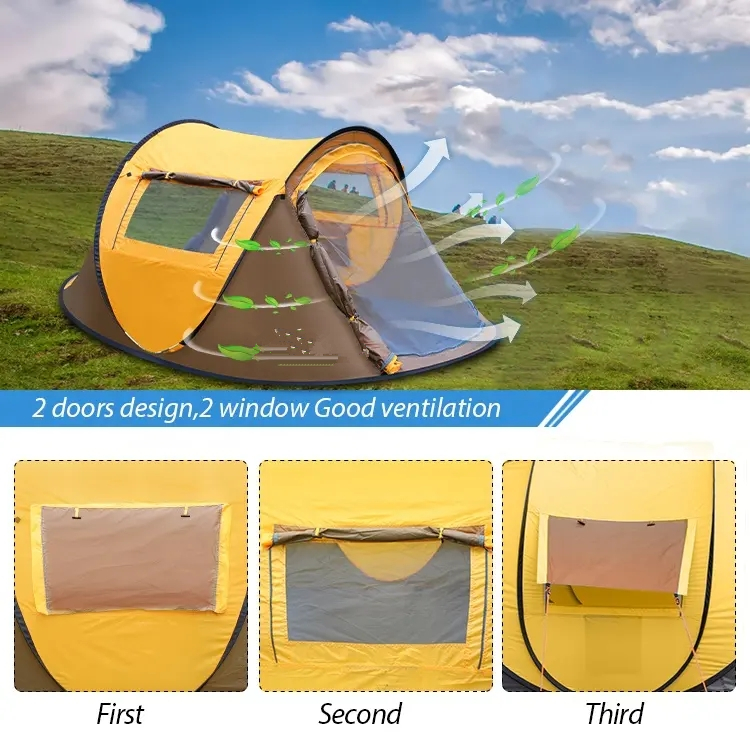 RTS Suka Lun Lightweight Portable 30 Seconds 190T PU Fabric Instant Automatic Popup Camping Tent