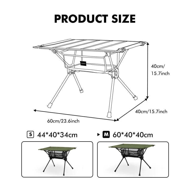 Lightweight Hiking BBQ Beach Camping Foldable Backpacking Table Small Folding Outdoor Camping Aluminum Mini Table