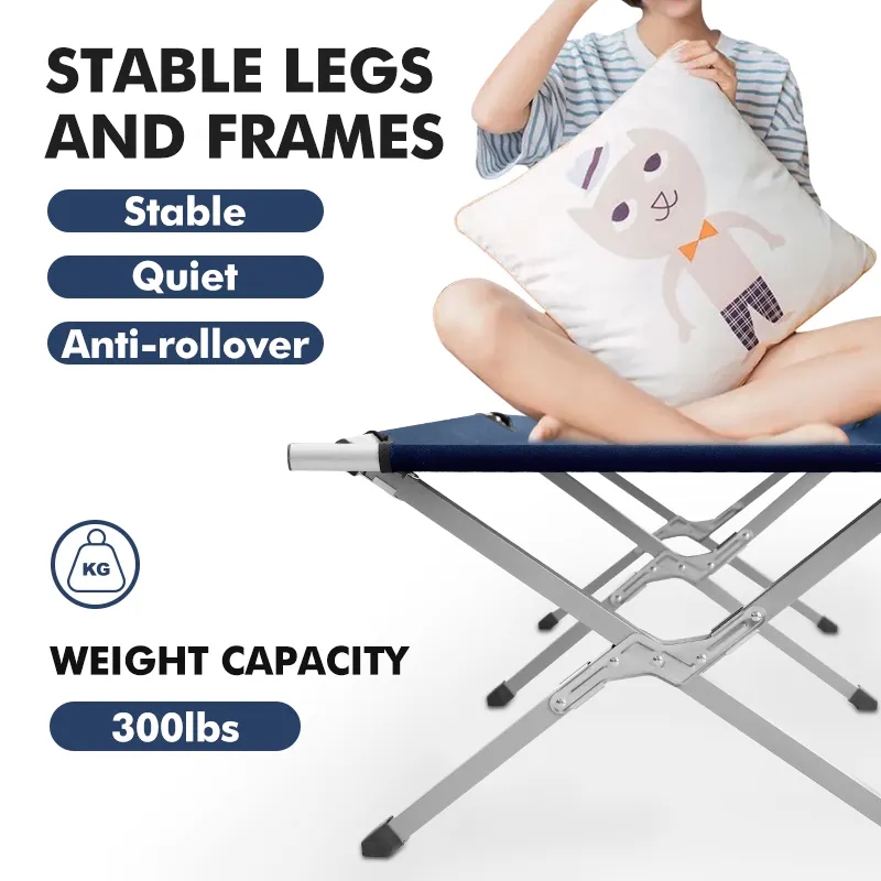 Outdoor Lightweight Aluminum Steel Camping Stretcher Bed High Quality Cot Portable Camp Bed