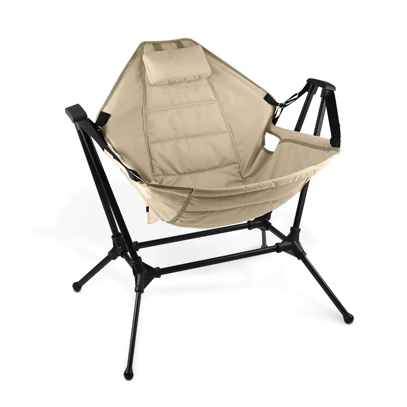 New Arriver Outdoor Portable Camping Rock Chair Camping Folding Rocking Chair for Adults