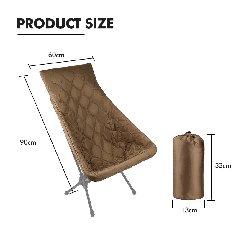 Wholesale Outdoor Winter Custom Portable High Back Camping Chair Cover Folding Camping Chair Cover