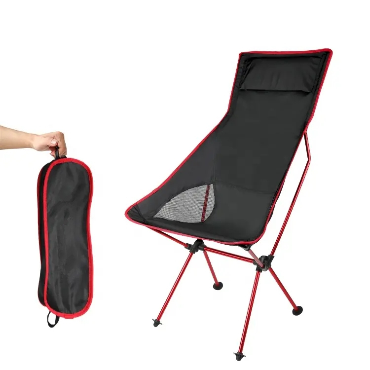 Custom 150kg Aluminum High Back Bulk Outdoor Foldable Backpacking Picnic Carp Fishing Ultralight Folding Camping Relax Chair