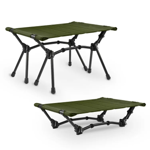 New Arrive Outdoor Multifunction Portable Foldable Camping Table Aluminum High And Low Camp Table