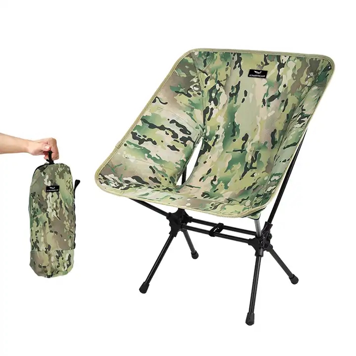 Outdoor Portable Moon Chair Lightweight Camouflage Camping Chair Manufacturers Foldable Camping Chairs For Adults