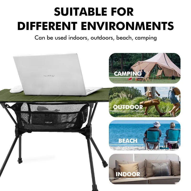 Lightweight Hiking BBQ Beach Camping Foldable Backpacking Table Small Folding Outdoor Camping Aluminum Mini Table