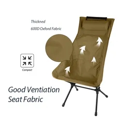 Hot Sell in Japan And Korea Market Alu 7075 Lightweight Highback Camping Beach Chair with Pillow