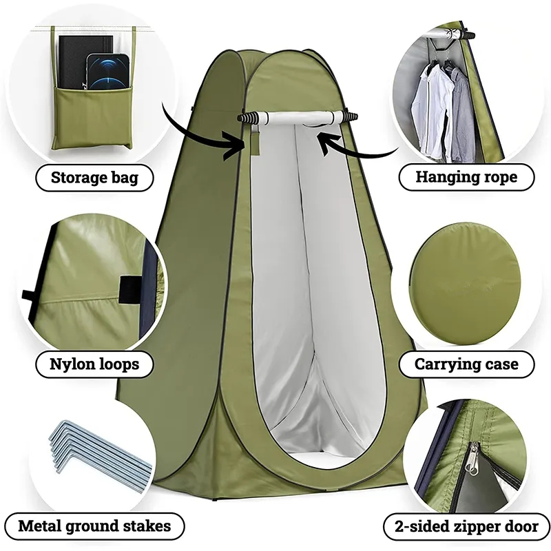 Suka Lun Portable Shower Tent Inflatable Dome Pop Up Shower Tents Camping Outdoor Waterproof Drop Down Shower Tent