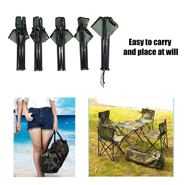 Outdoor Family Camping Folding Table And Chair Portable Camping Furniture Set